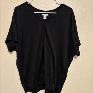 Bar III Black Relaxed Boxy Tee